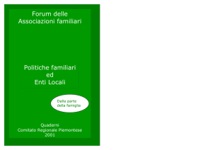 Forum delle Associazioni familiari Politiche familiari ed Enti Locali