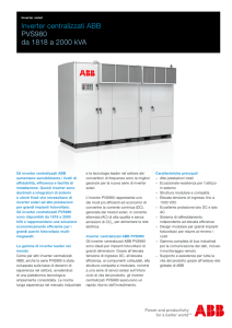 Inverter centralizzati ABB PVS980 da 1818 a 2000 kVA