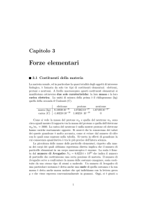 Forze elementari - Dipartimento di Fisica