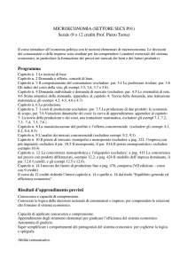 MICROECONOMIA (SETTORE SECS P01) Serale (9 o 12 crediti