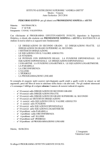 PROGRAMMA di MATEMATICA E INFORMATICA effettivamente