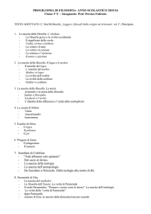 PROGRAMMA DI FILOSOFIA- ANNO SCOLASTICO 2015/16 Classe