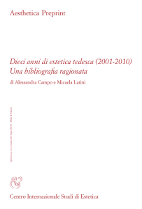 Dieci anni di estetica tedesca (2001-2010)