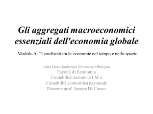 Gli aggregati macroeconomici essenziali dell`economia globale