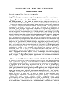 immagini mentali, creativita e schizofrenia