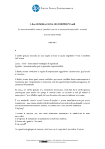 "Il falso nella causa nel diritto penale", di Luca