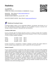Statistica - DSE - Università degli Studi di Verona