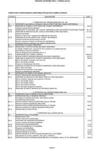 regione autonoma friuli - venezia giulia tariffe delle