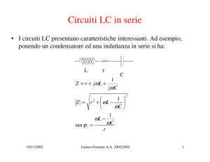 Circuiti LC - Dipartimento di Fisica