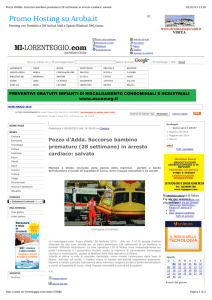 Articolo Milano Lorenteggio News, “Pozzo d`Adda. Soccorso