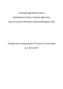Università degli Studi di Parma Dipartimento di Fisica e Scienze