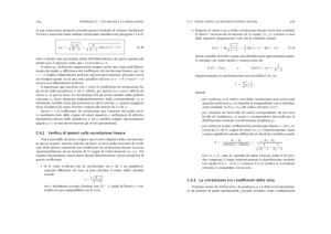C.4.2 Verifica di ipotesi sulla correlazione lineare C.4.3 La