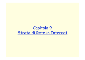 Capitolo 9 Strato di Rete in Internet