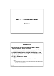 RETI DI TELECOMUNICAZIONE Definizioni