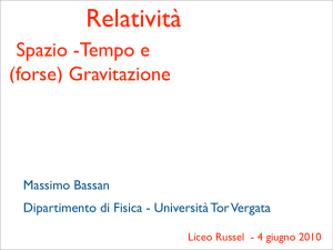 Relatività - Università degli Studi di Roma "Tor Vergata"