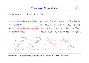 Funzioni Monotone - Dipartimento di Matematica