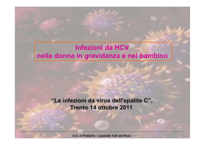 Infezioni da HCV nella donna in gravidanza e nel bambino