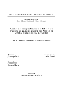 Analisi del comportamento e dello stato d`animo di pazienti malati