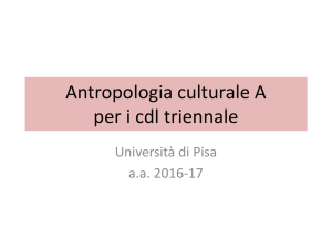 Antropologia culturale A per i cdl triennale - FareAntropologia