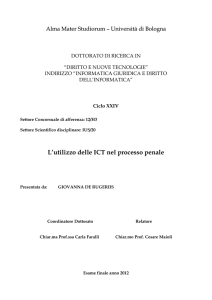 L`utilizzo delle ICT nel processo penale - AMS Dottorato