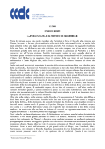 1.2.2001 ENRICO BERTI LA PERSONALITÀ E IL METODO DI