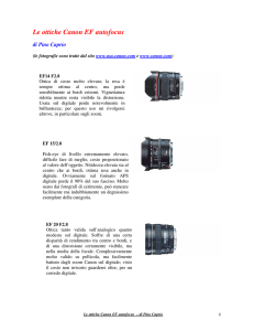 Le ottiche Canon EF autofocus