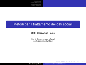 Metodi per il trattamento dei dati sociali