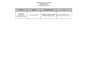 DISCIPLINA DOCENTI DATA/ORARIO ESAME AULA FONDAMENTI