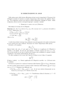 XI ESERCITAZIONE DI AM1B Nella prima parte