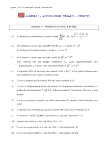 Esercizi di Algebra per casa