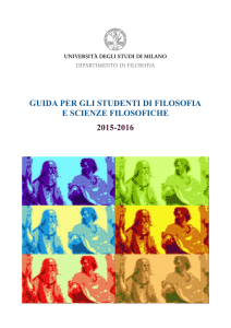 Guida per gli studenti di Filosofia e Scienze filosofiche 2014-15