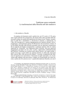 Tradizione senza continuità. Le trasformazioni