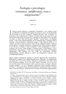 Teologia e psicologia - Istituto Superiore per Formatori