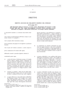 Direttiva 2013/35/UE del Parlamento europeo e del Consiglio, del