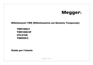 Riflettometri TDR (Riflettometria nel Dominio Temporale) TDR1000