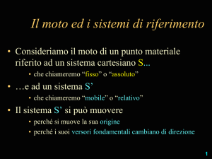 Il moto ed i sistemi di riferimento