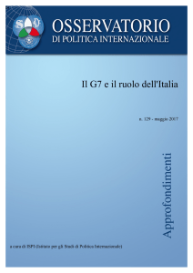 Il G7 e il ruolo dell`Italia