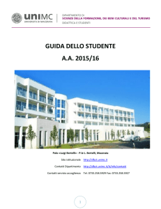 GUIDA DELLO STUDENTE A.A. 2015/16