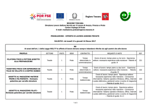 Offerte di lavoro del Centro per l`Impiego di Prato in formato pdf