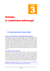 Entropia, la condivisione dell`energia 1. Processi spontanei e