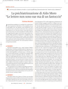 La psichiatrizzazione di Aldo Moro “Le lettere non