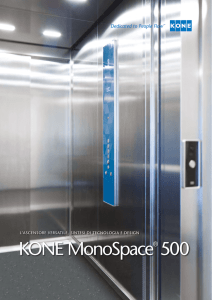KONE MonoSpace 500® Opzioni e dimensioni del vano di corsa del