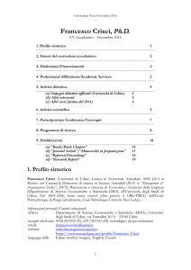 CV - criticalmanagement - Università degli Studi di Udine