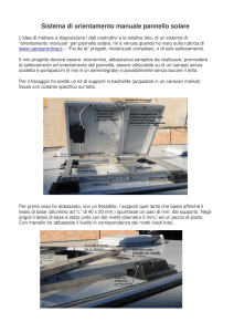 Sistema per l`orientamento del pannello solare