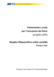 Quadro Riassuntivo sulla Localitá Bologna, Italia