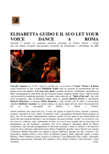 elisabetta guido e il suo let your voice dance a roma