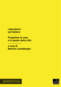 Laboratorio sull`abitare Progettare la casa e lo spazio della