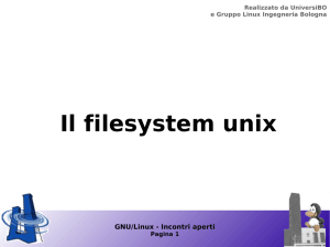 Il filesystem unix