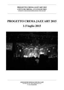 PROGETTO CREMA JAZZ ART 2015 1