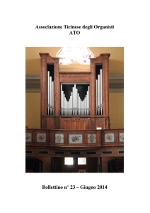 Associazione Ticinese degli Organisti ATO Bollettino n° 23 – Giugno